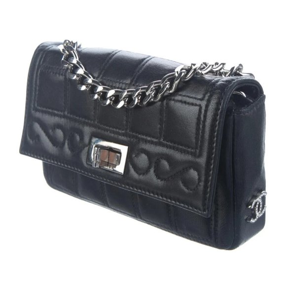 Chanel Square Quilt Mini Crossbody Silver Chain Designer Crossbody Shoulder Bag - Picture 2 of 9